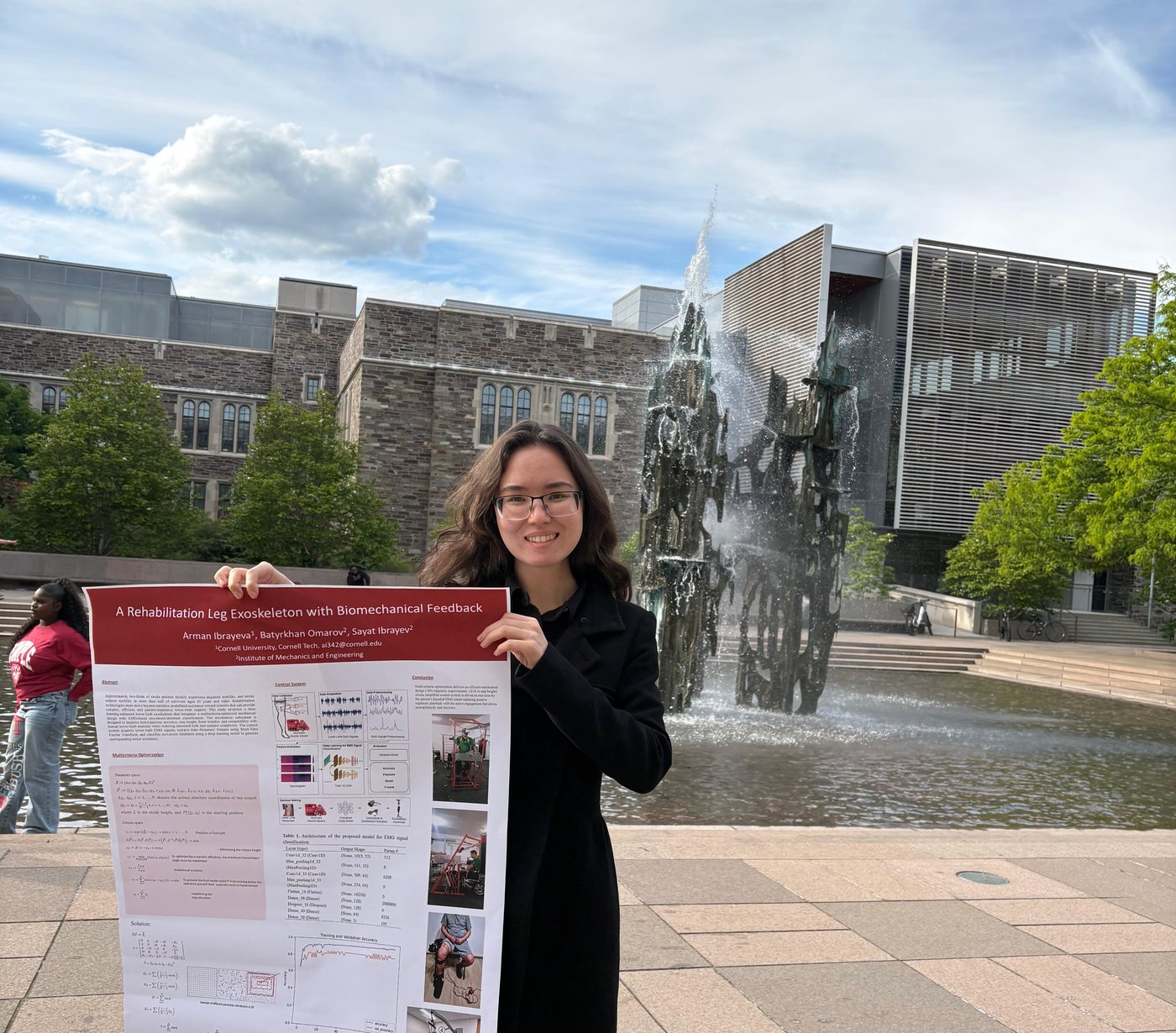 Poster presentation at NESCW Princeton, fountain